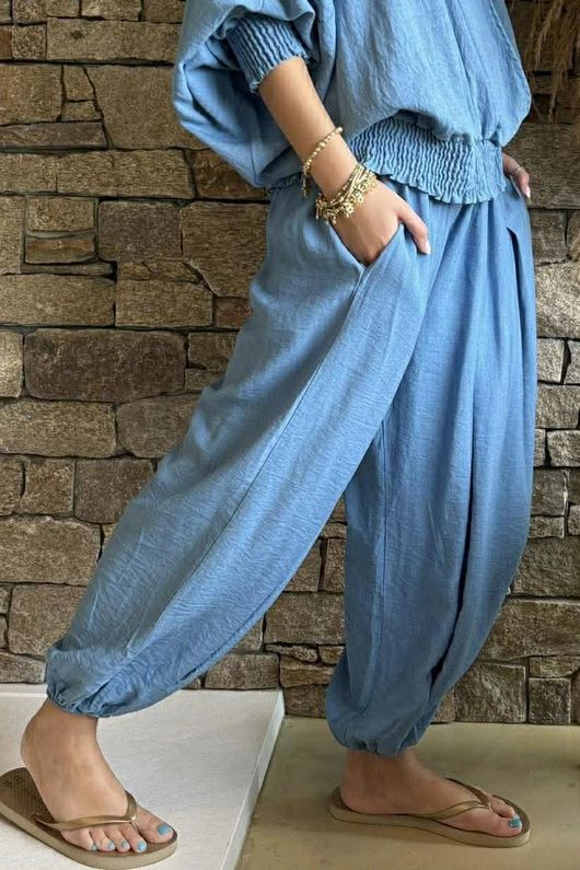 Basso Shirring Genie Pant Denim